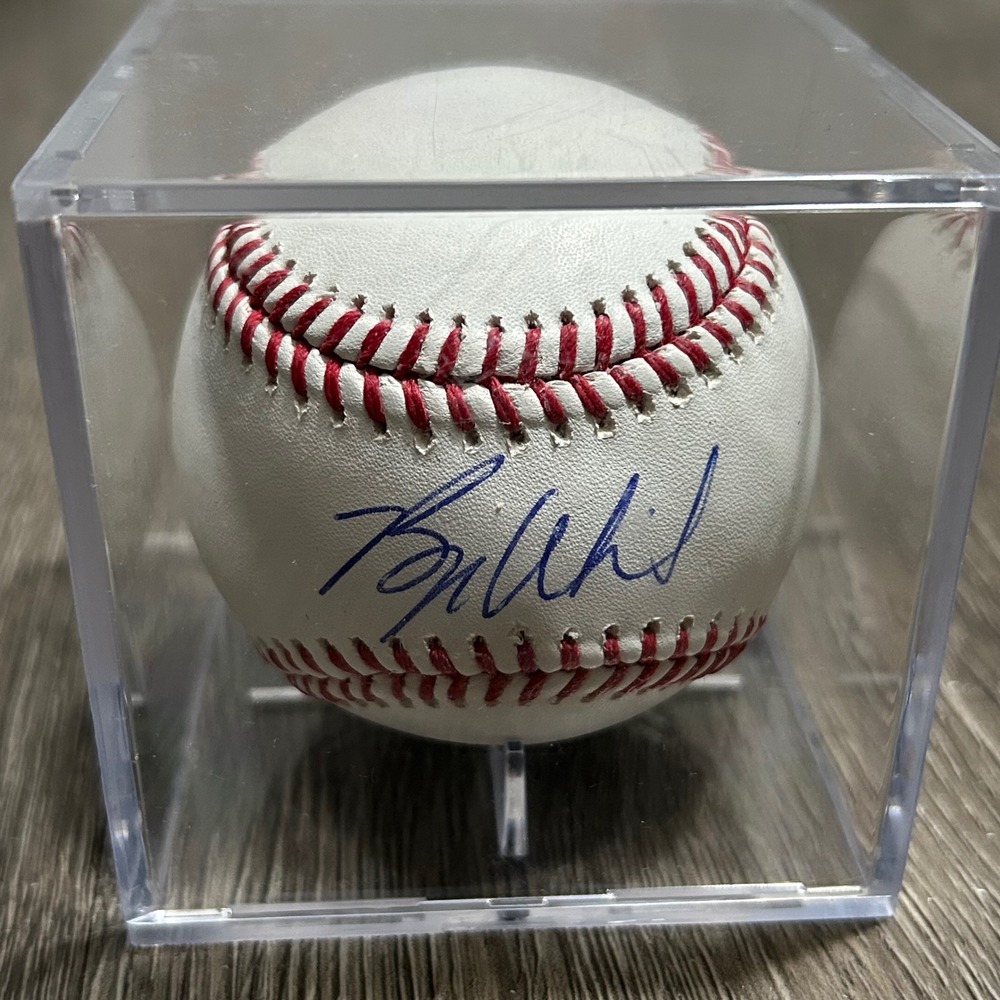 Bryse Wilson Rawlings Autographed Baseball White Signed MLB Authenticated ROMLB‎